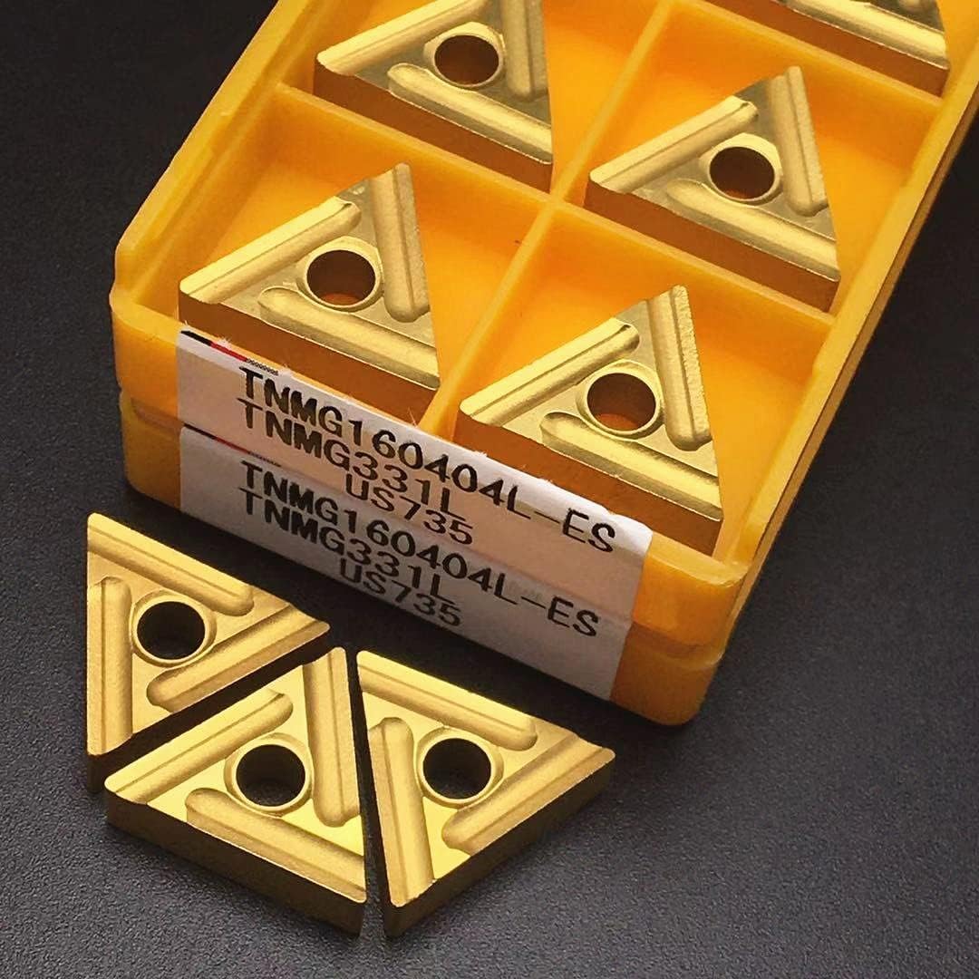 Carbide Tool Carbide TNMG160404L ES VP15TF UE6020 Turning Insert CNC Milling Cutter External Turning Tool Turning Tool TNMG 160404L (Angle : TNMG160404L UE6020, Shank Diameter : 10PCS(1box))
