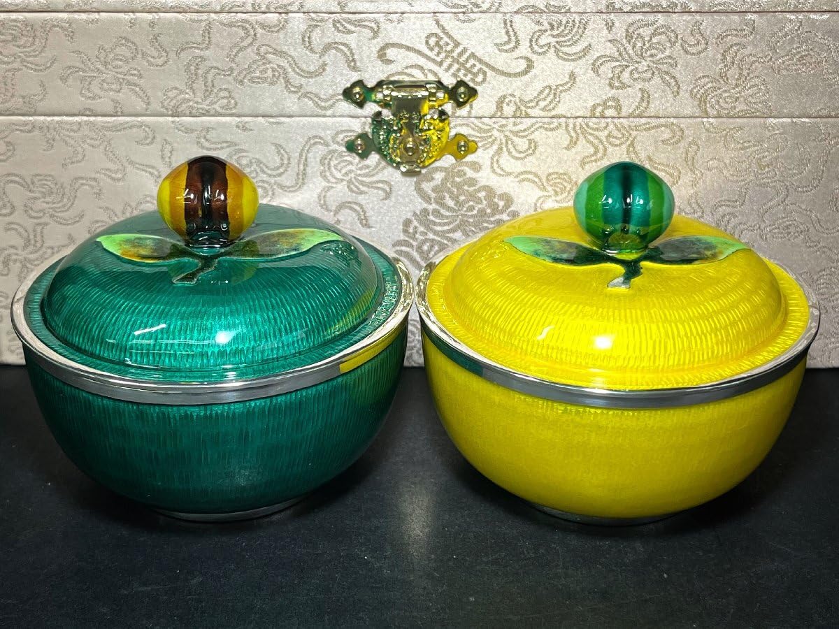 Amazon.co.jp: 韓国 七宝 純銀 SILVER99% シュガーポット 小物入れ