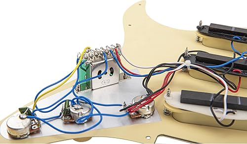 Miniatura 3 de 1 pieza Yootones de 3 capas para guitarra eléctrica cargada con precableado precableado, repuesto compatible con guitarra eléctrica Fender Squier