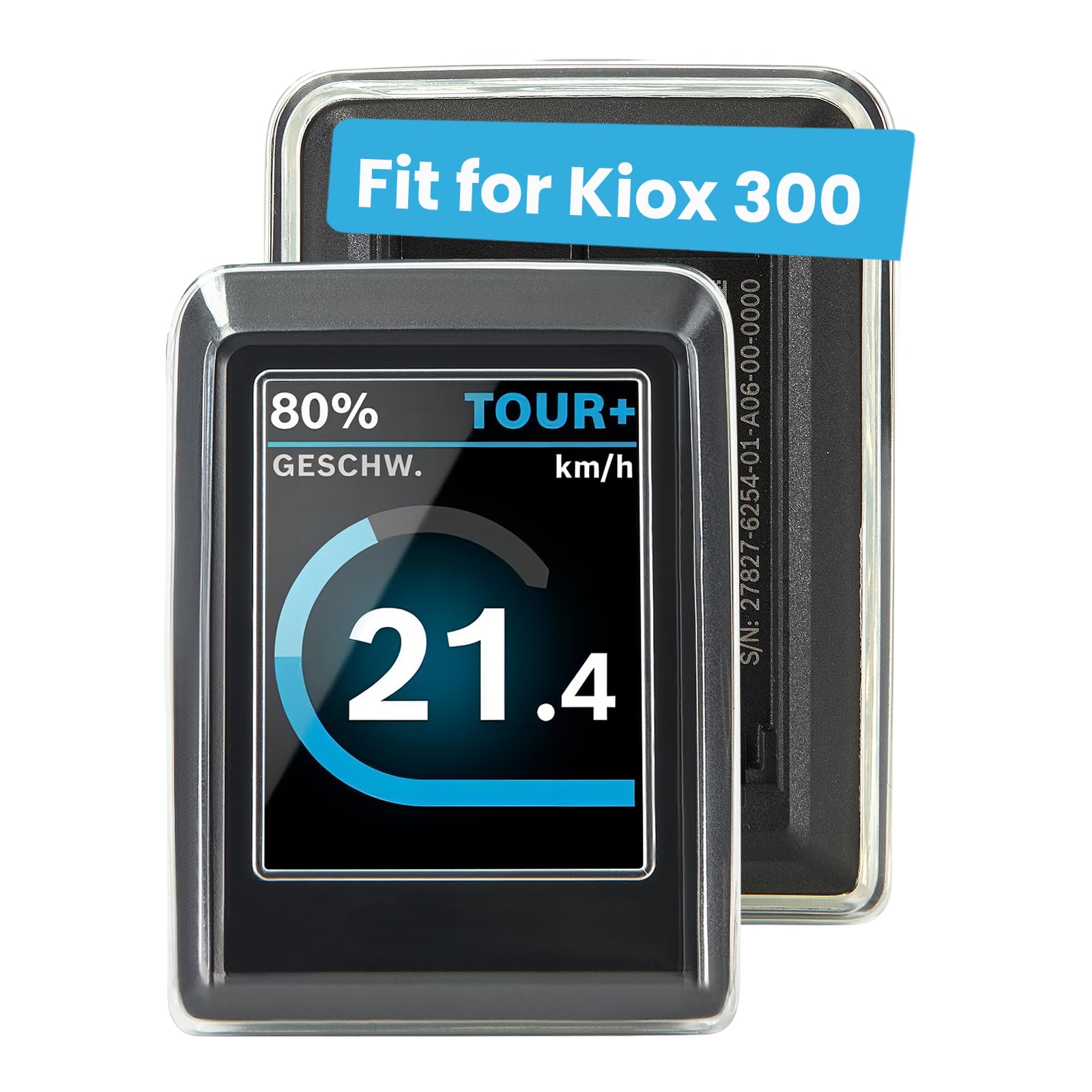 Besudo Schutzhülle passend für Bosch Kiox 300 Display - Transparenter Displayschutz für Kiox 300 gegen Wasser, Staub&Kratzer - Schutz Cover Fahrradcomputer Hülle - E-Bike Zubehör