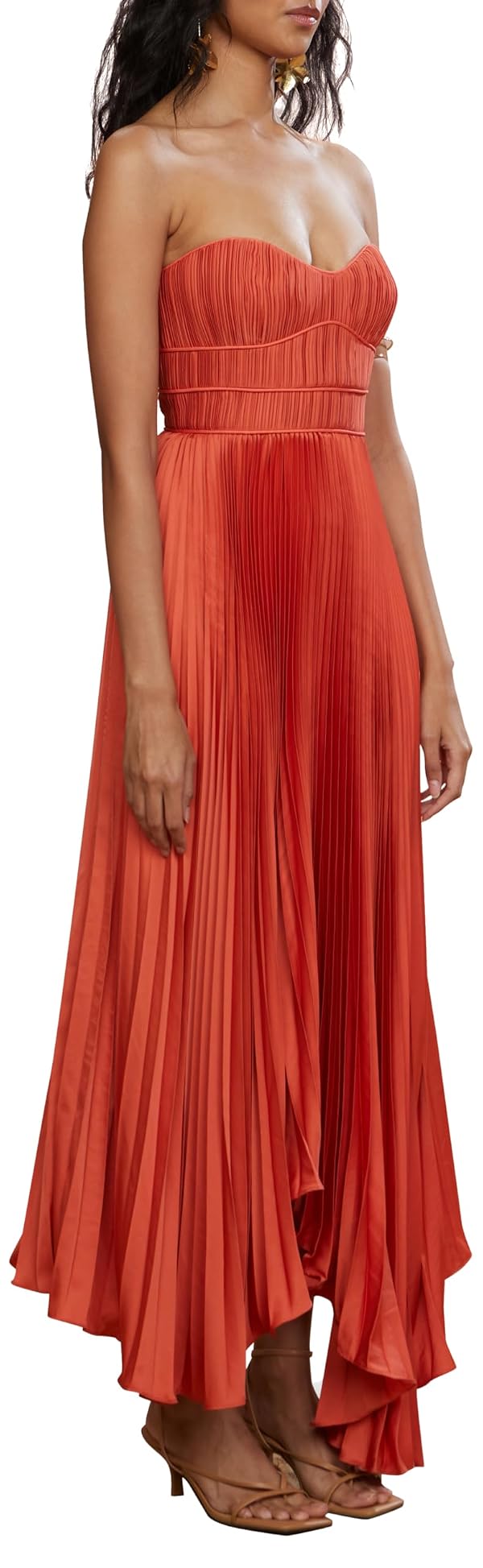 Amur Women's Juliett Midi Dress, Desert Sun, 12 by AMUR - Image 5