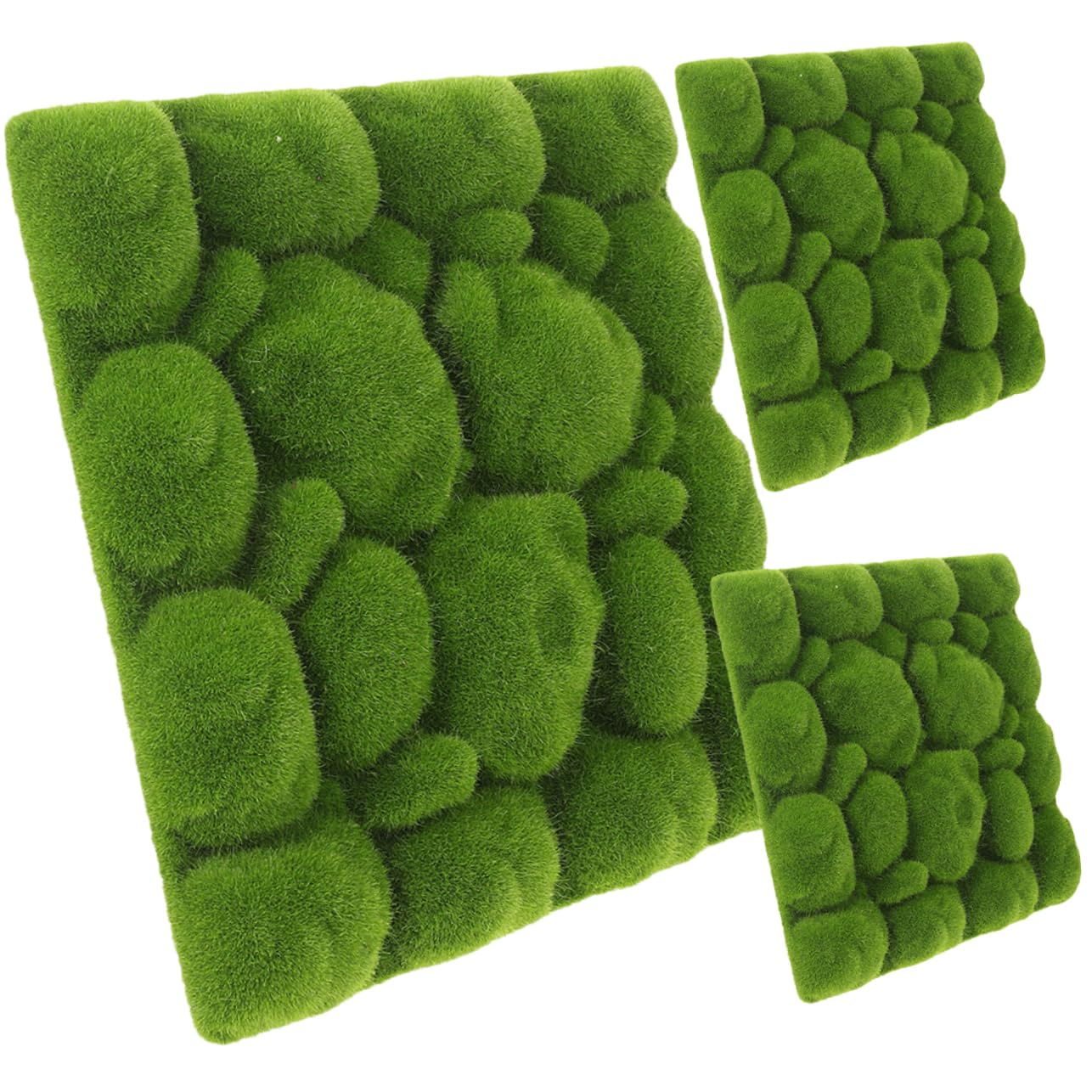 SOLUSTRE Simuliertes Moosdekor aus Schaumstoff, 3 Stück, Grün