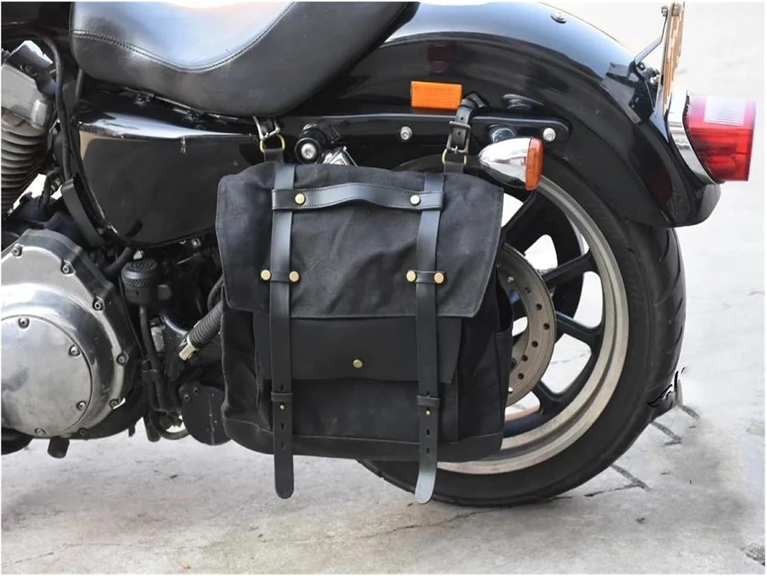 RAKU バイクサドルバッグ 取り付けストラップ付きオートバイサドル