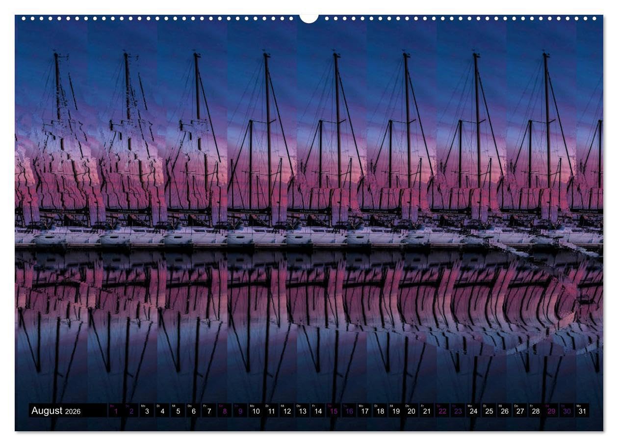 Magische Bilder - 3D Stereogramme (hochwertiger Premium Wandkalender 2026 DIN A2 quer), Kunstdruck in Hochglanz: Fantastische dreidimensionale Raumbilder (CALVENDO Spass)