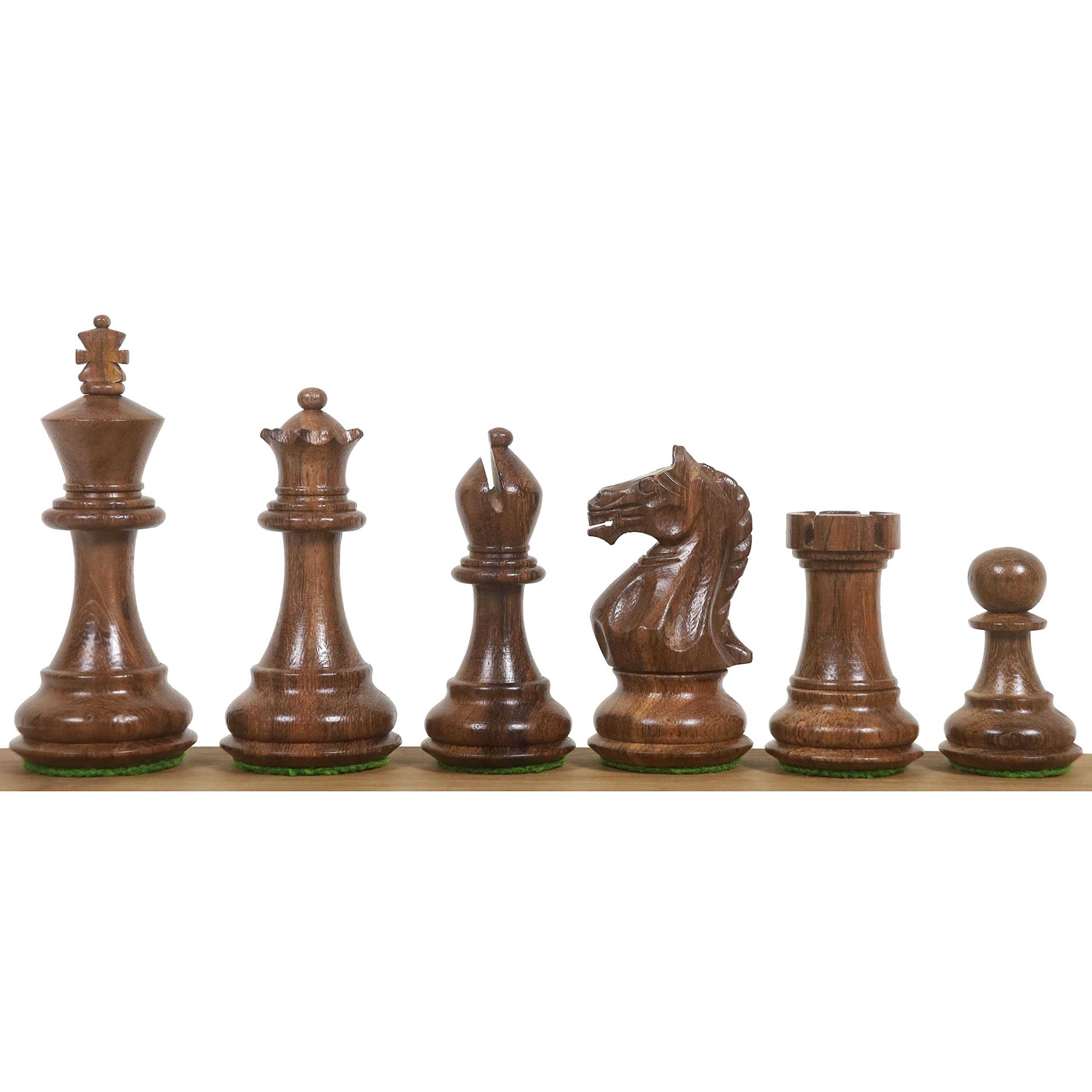 Royal Chess Mall - Gambit Staunton 3.75" Chess Set - Weighted Golden Rosewood, Brown - Image 3