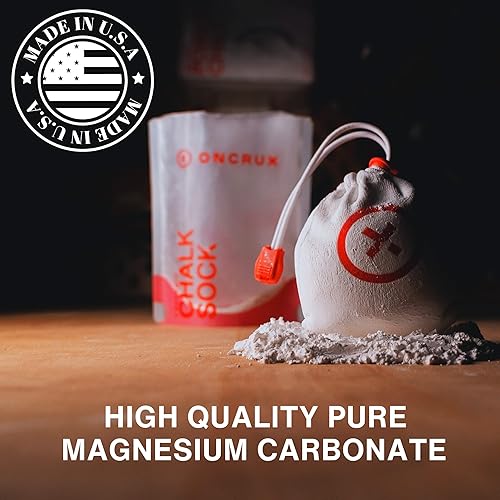Miniatura 5 de Chalk Sock 2 oz - Bola de tiza recargable de alta calidad - Hecho en Estados Unidos - Mejorador de agarre de grado de rendimiento para levantamiento