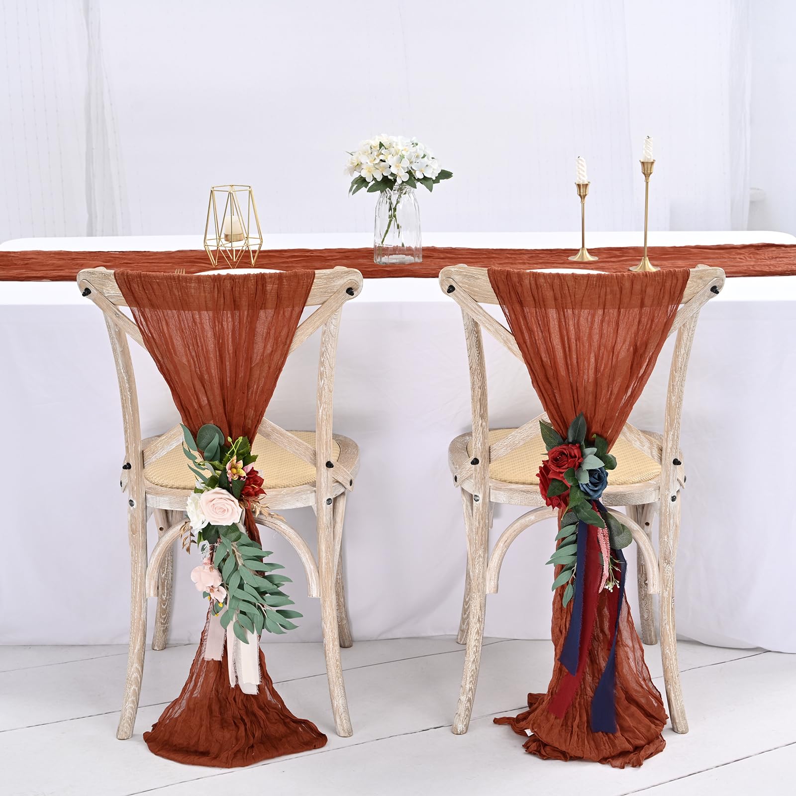 Lot De 10 Chemins De Table En étamine Rustique Bohème Pour Mariage