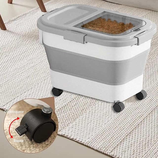 Foto 6 de 8 de Zyluniy Contenedor Plegable para Alimentos de Mascotas 7-10kg, Contenedor de comida para perros