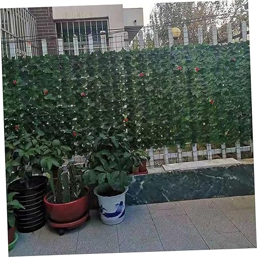 Miniatura 3 de Yardwe 1 pieza de valla de eneldo decoración botánica decoración al aire libre adornos expandibles pantalla de valla de privacidad artificial