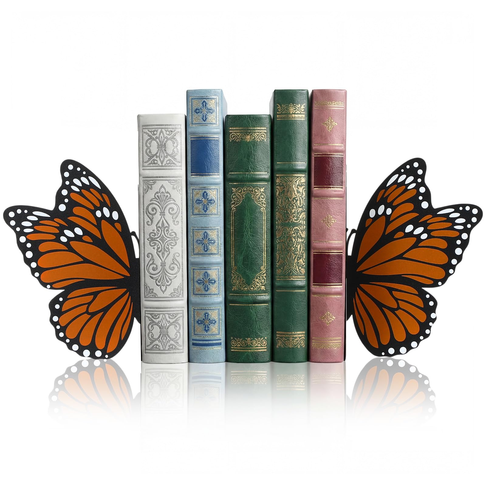 Serre-livres en métal papillon support livre étagère et bureau
