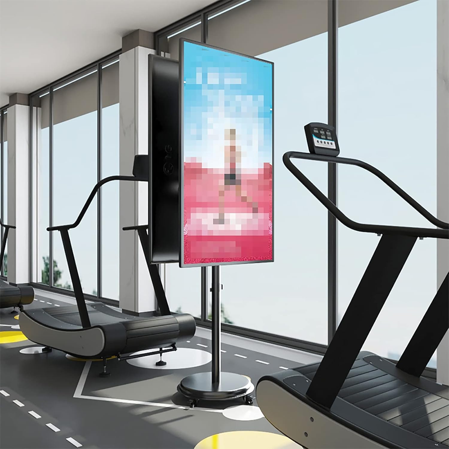 UNHO テレビスタンド キャスター付き 32～80インチ対応 TV ブラック