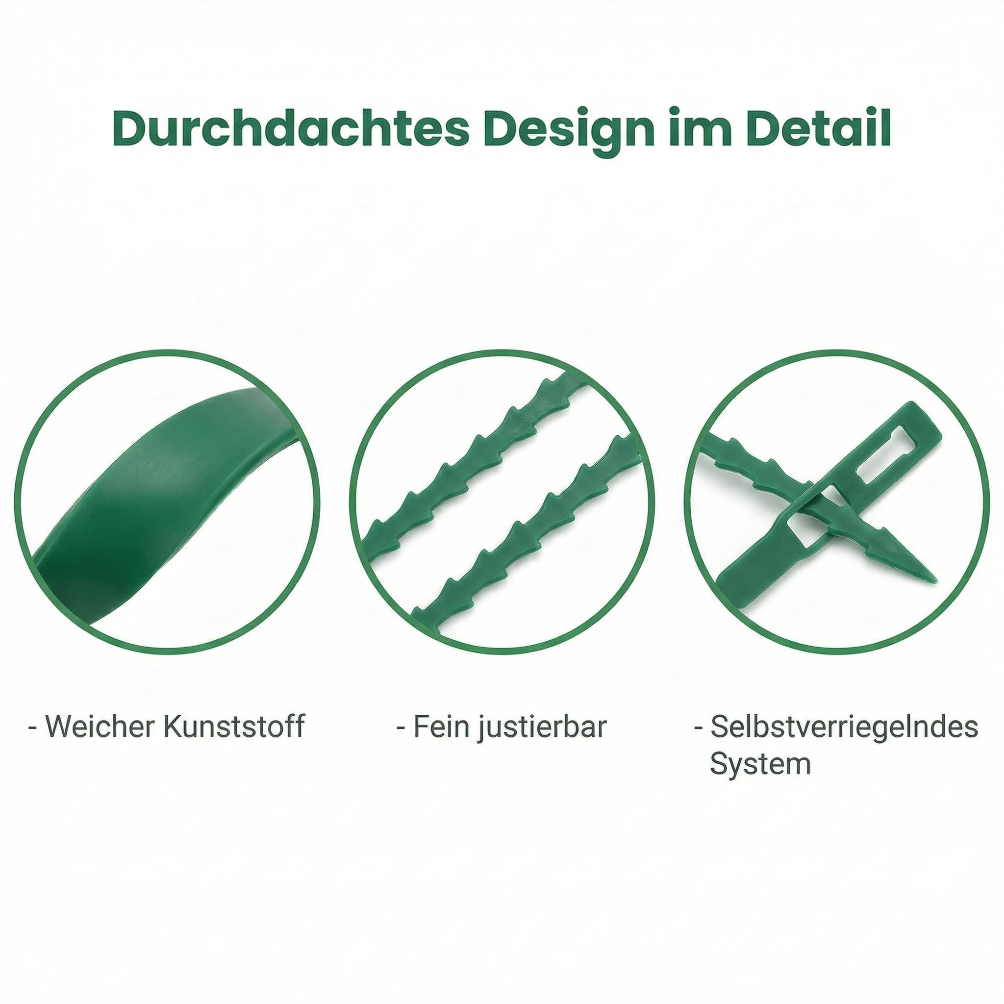 100 Stück Verstellbarer Pflanzenbinder, Pflanzkübel Pflanzenbinder Grün, 23cm Pflanzen Anbinder Gartenbinder für Gartenpflanzen Wachstum Pflege
