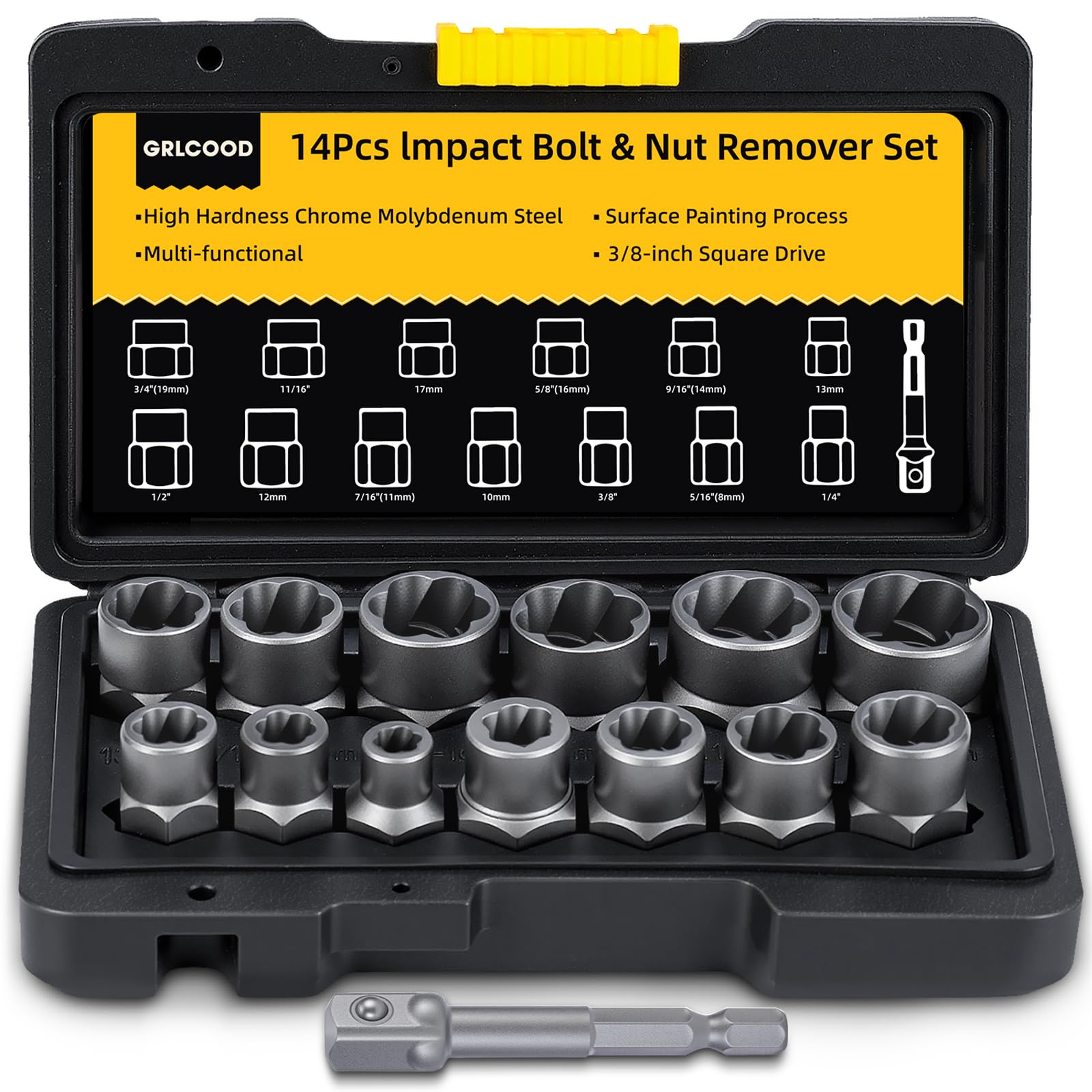 GRLCOOD 14pc Bolt Remover