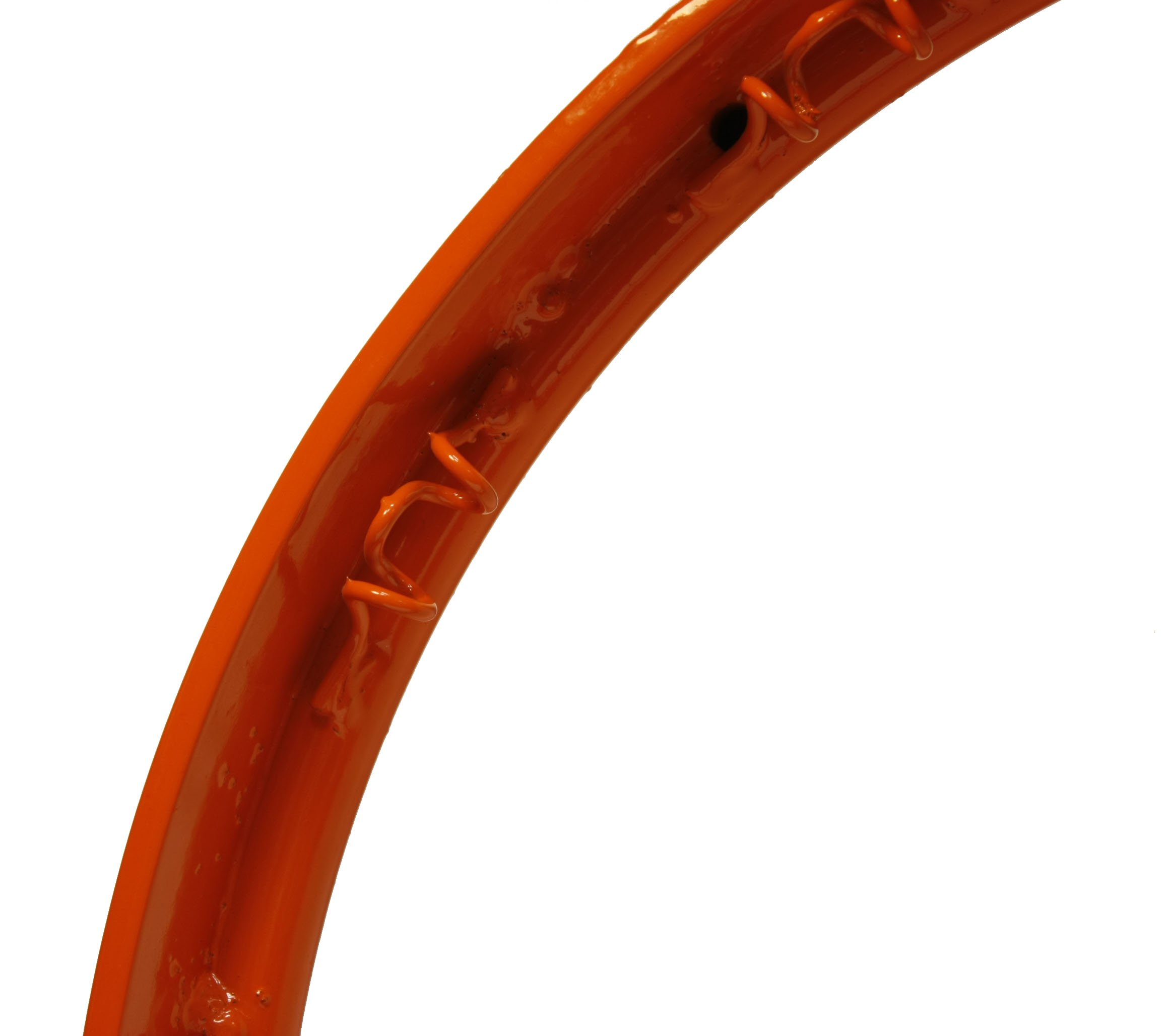 CADENAS ® - Aro Baloncesto antivandálico de Anclaje Fijo, Reglamentario 45 cm diámetro, 15 cm a Pared, Naranja