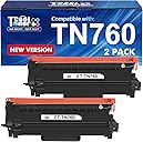 TN760 Toner for Brother Printer TN730: Compatible for Brother TN-730/TN-760 TN 760 TN-760 730 MFC-L2710DW DCP-L2550DW HL-L2395DW MFC-L2750DW TN-730 HL-L2350DW HL-L2370DW HL-L2390DW Black Cartridge