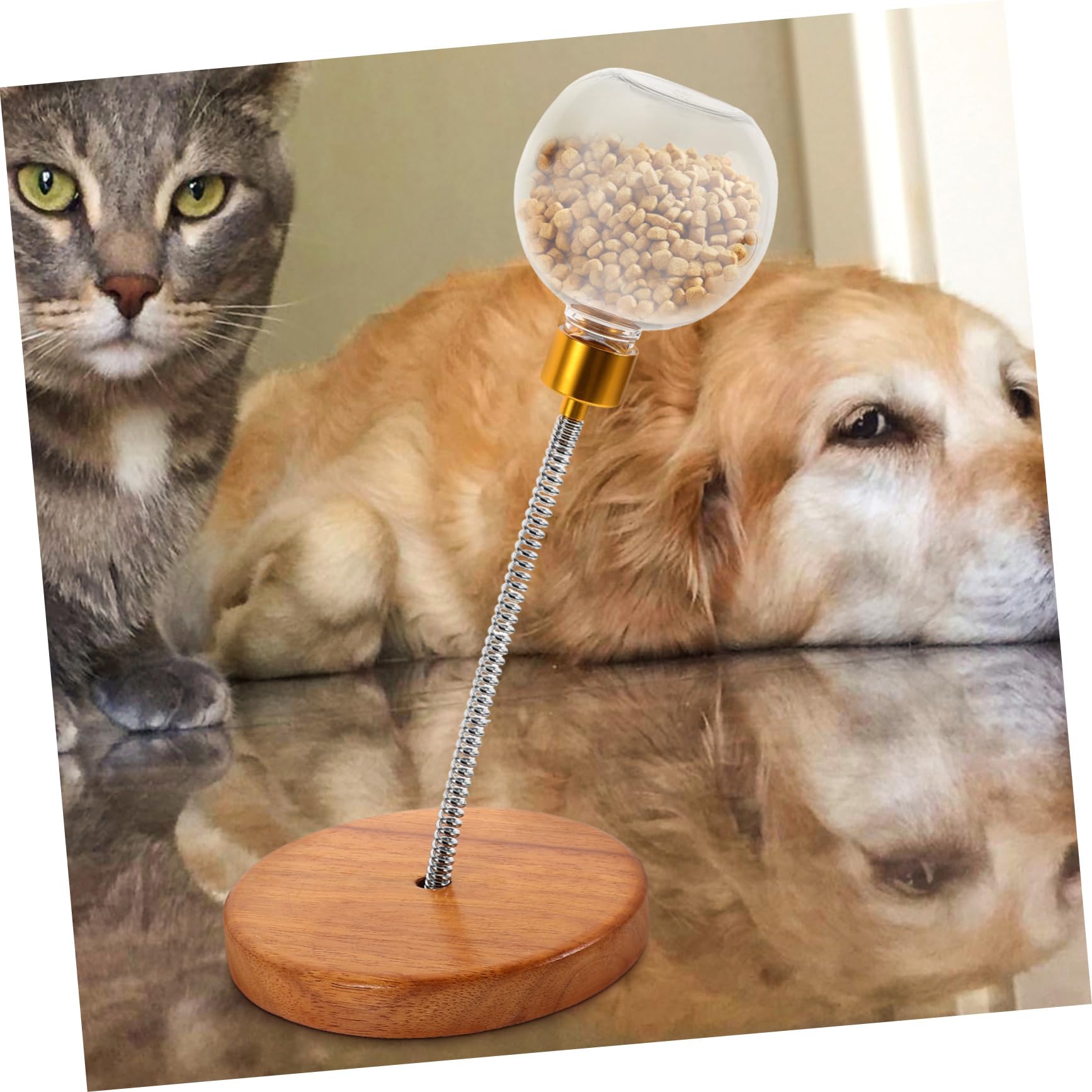 Snackball aus Kunststoff und Edelstahl Interaktives Welpenspielzeug zur Stressreduktion und Hundetraining für Hunde für Kleine Hunde im Innenbereich