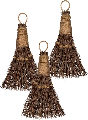 Miniatura 5 de Escoba de canela de 6 pulgadas  Paquete de 3 unidades  Mini escoba  Escoba de bruja  Decoración de escoba de canela  Mini escoba perfumada de escoba