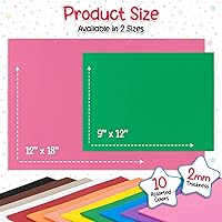 Vista 6 de Hygloss Hojas de espuma colorida para manualidades y manualidades, naranja, 10 piezas