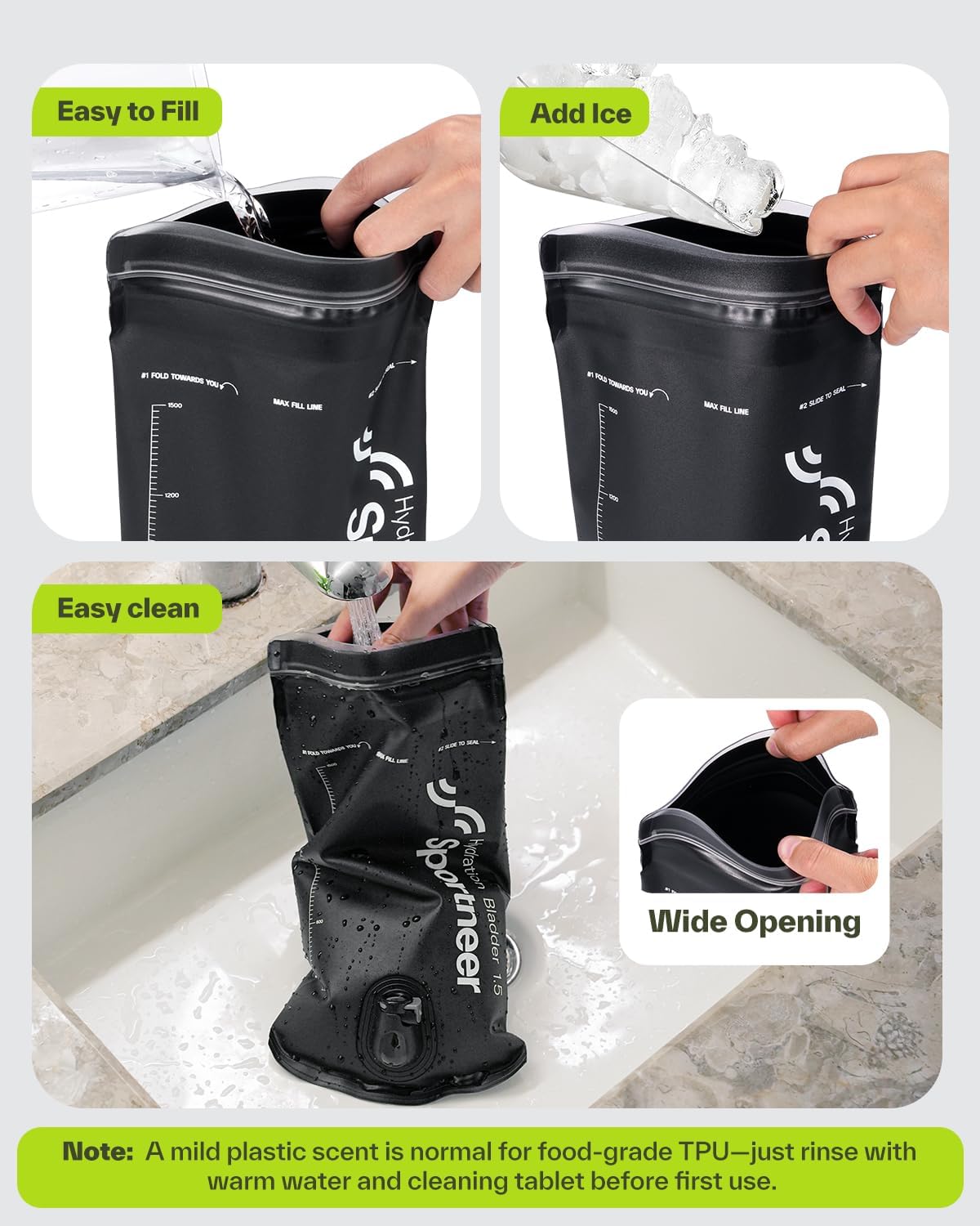 Sportneer Hydration Backpack: Running Vest with 1.5L Water Bladder & Reflective Strips - Lightweight Hydration Vest Backpack for Running Hiking Biking Cycling for Women Men - Image 8