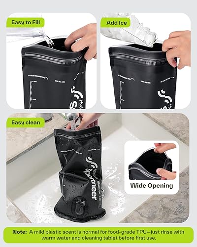 Miniatura 8 de Sportneer Mochila de hidratación chaleco para correr con vejiga de agua de 1.5 L y tiras reflectantes, chaleco de hidratación ligero para correr,