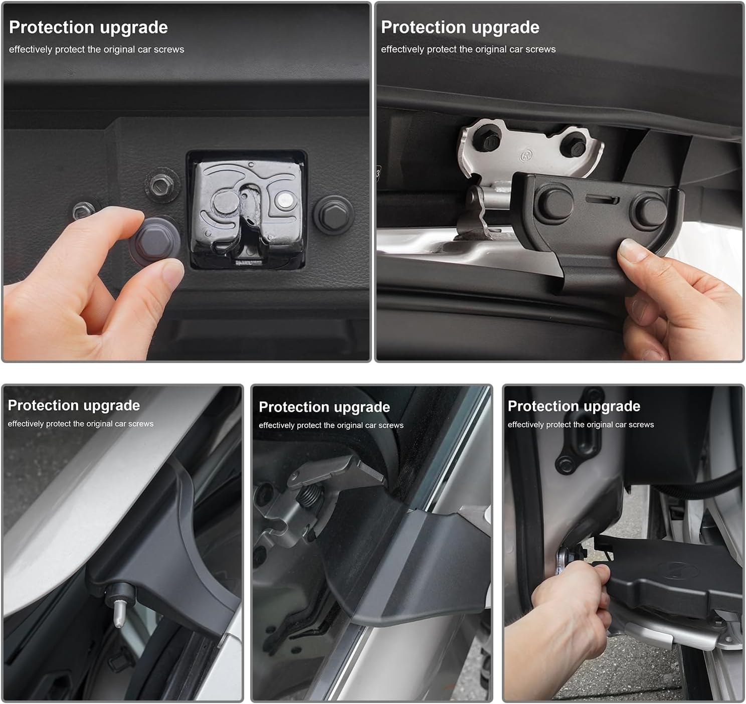 JYCDC Compatible with Toyota Sienna 2026 2021-2025 Protective Cover for Car Parts Middle Door Hinge Protection Cover Screw Dust Cover Decorative Accessories (Complete Set)