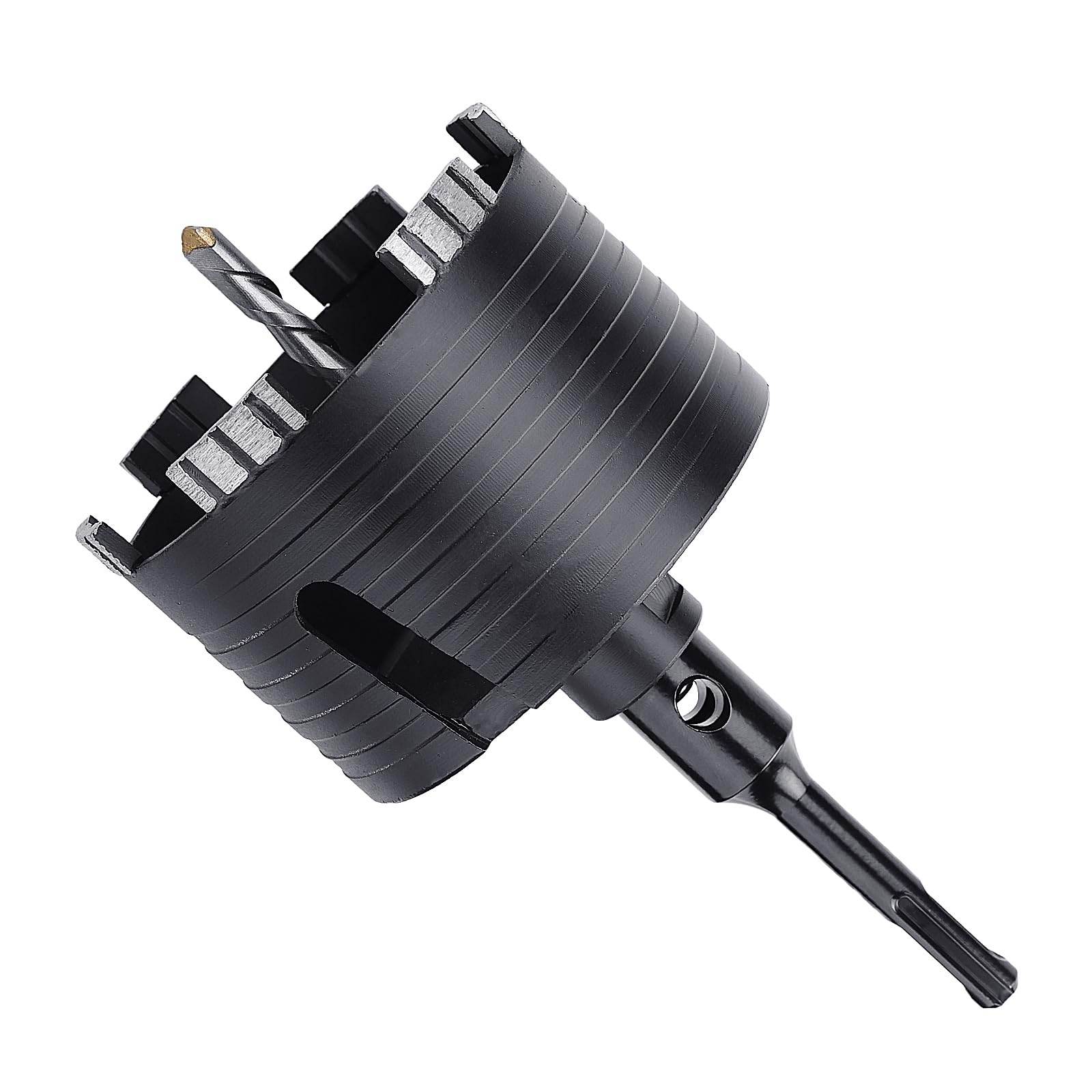 110mm (4-1/3 inch) Dry Diamond Core Drill Bit with SDS Plus Adapter, Concrete Core Drill Bit for Dry/Wet Drilling Granite Marble Masonry Concrete Brick Stone and Block (110mm (4-1/3 inch))