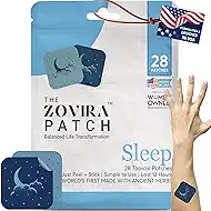 Zovira Sleep Patches for Adults — Extra Strength Melatonin & Magnesium Patch — Time-Release Sleep Aid Stickers — Non-Habit Forming, Hypoallergenic — 28 Transdermal Patches for Deep Rest & Relaxation
