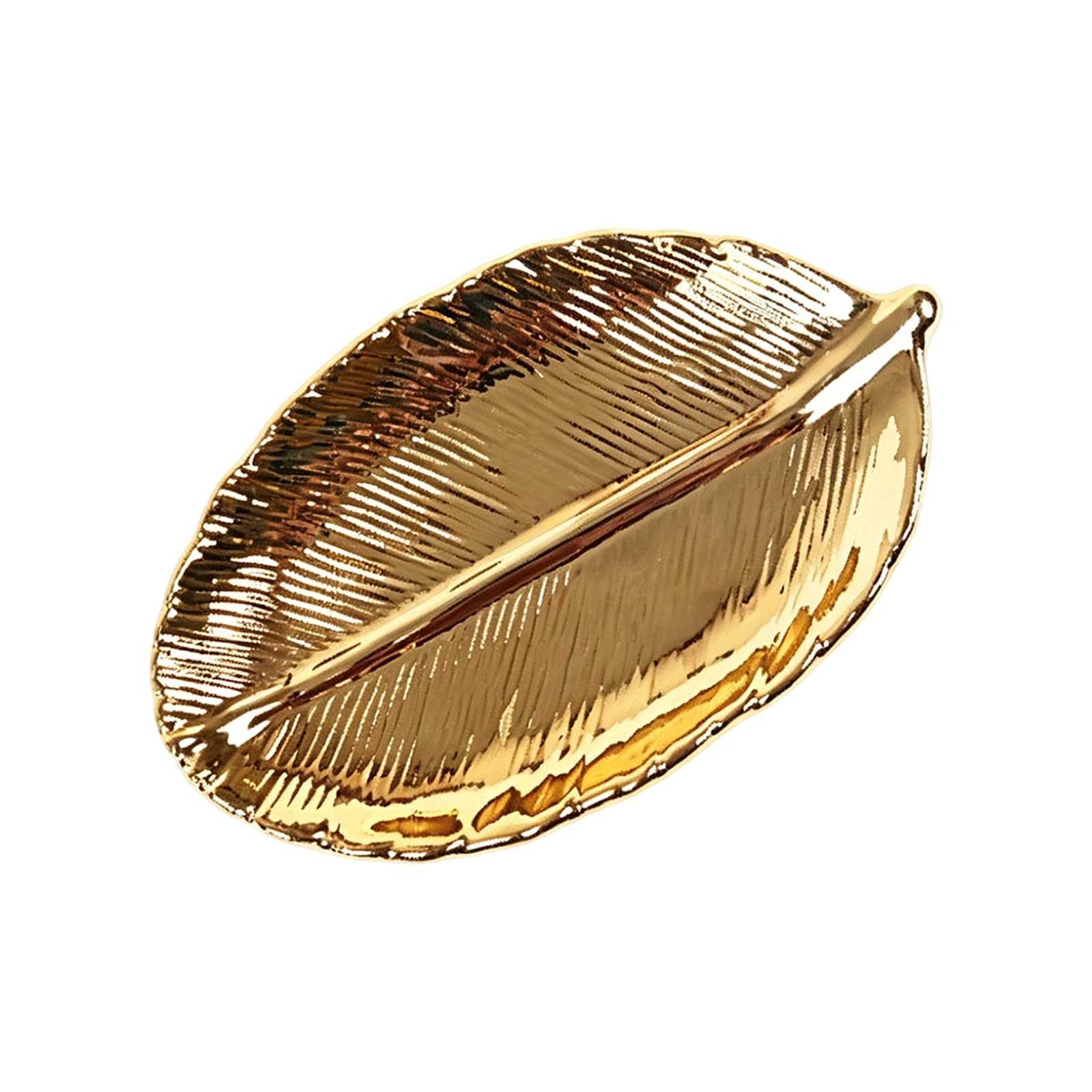Kahdgss Multicolor Handcrafted Golden Leaves Styles Porcelain Tray Multipurpose Ceramic Plate Sophisticated Deccor For Home And Gift Giving Ceramic Plate