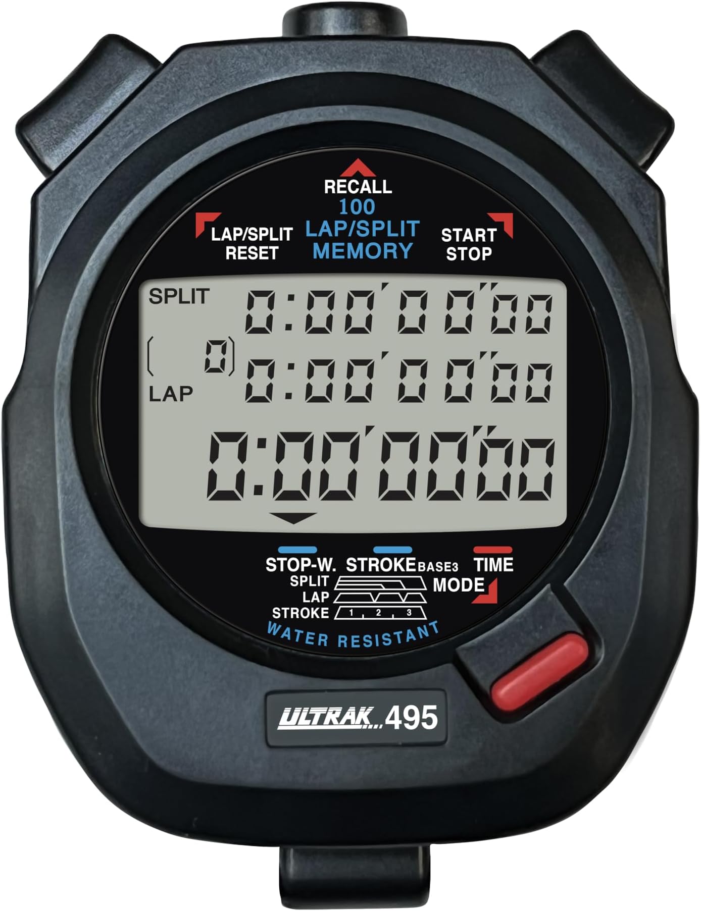 Ultrak 100 Lap Memory Timer, Black