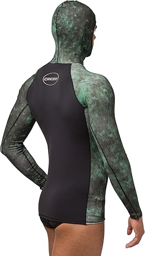 Miniatura 5 de Cressi Adult Camouflage Hooded Rash Guard - Cofre acolchado de neopreno  Cobia consigue el equipo Hunter