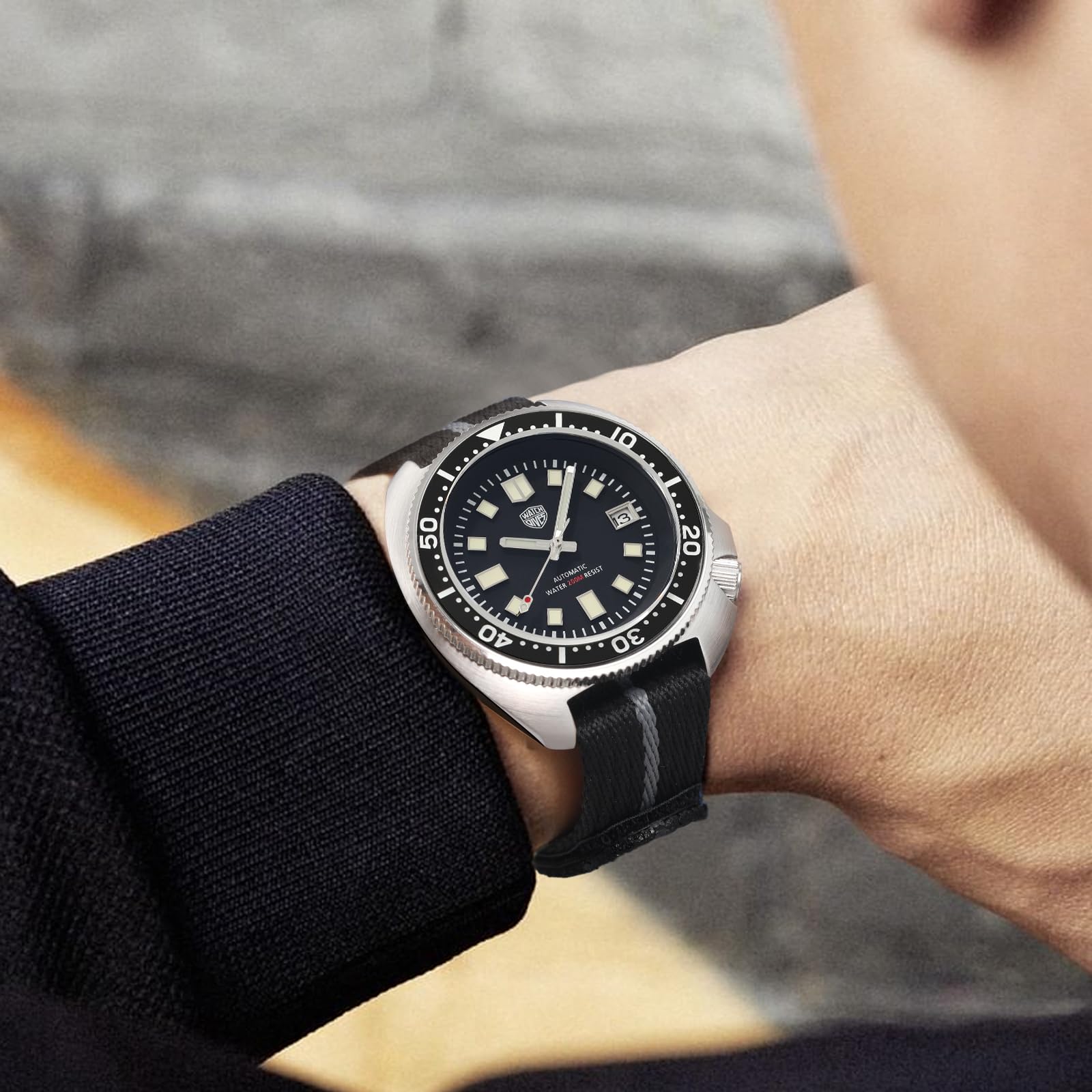 watchdives Nylonowy pasek do zegarka, 20 mm, 22 mm, zapasowy pasek do zegarka z zapięciem na rzepy, sportowy pasek do zegarka