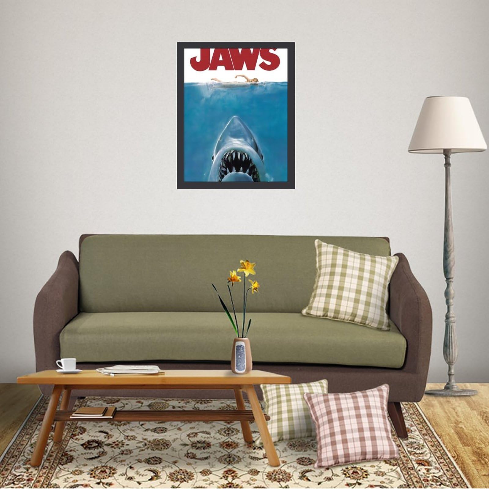 Amazon.co.jp: 額縁 Jaws ジョーズ フォトフレーム 木製 アートパネル