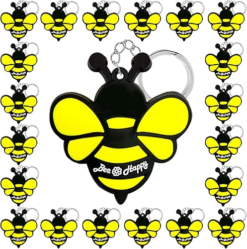 Miniatura 6 de Paquete de 24 bonitos llaveros para fiestas de abejas de miel, abejorro, mamá a abeja, Oh Babee, Baby to Bee baby shower, abeja adulta, abeja reina,