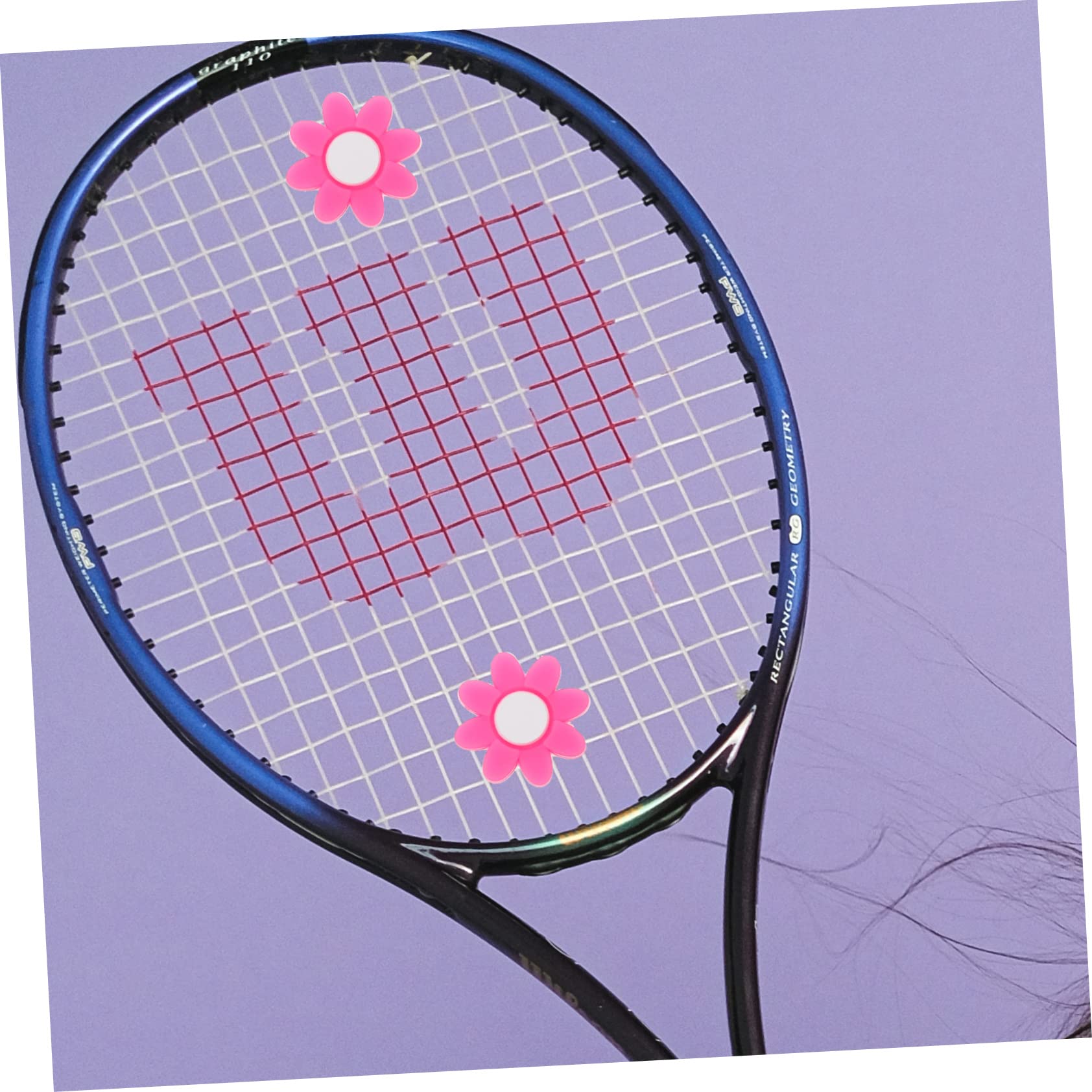 Abaodam 5Pcs Cartoon Petal Tennis Racket Dampener Outdoor Vibration Absorber for Sports Easy to Install Color Random for Enhanced Performance