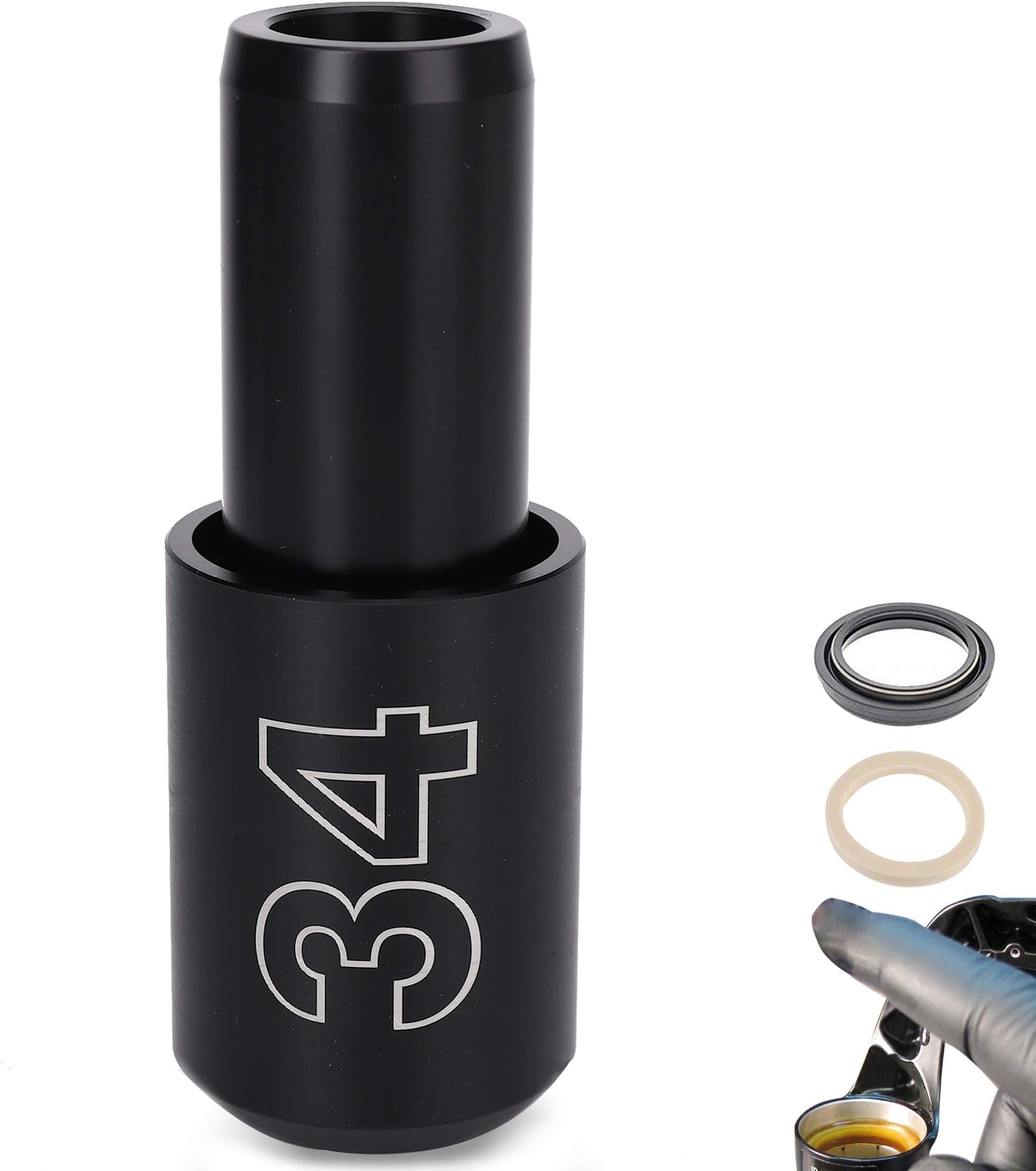 Dust Seal Installation Tool Fork Dust Seal Driver Dust Wiper Installation Tool Guide Compatible for Fox Rockshox Suspension Fork Lower Leg in 30mm 32mm 34mm 35mm 36mm 40mm
