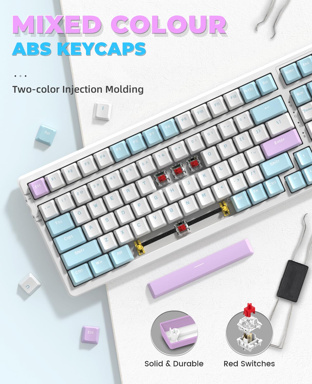 Kyon☆ MAGIC-REFINER RK96 Wireless Mechanical Keyboard, Dual Mode 2.4G