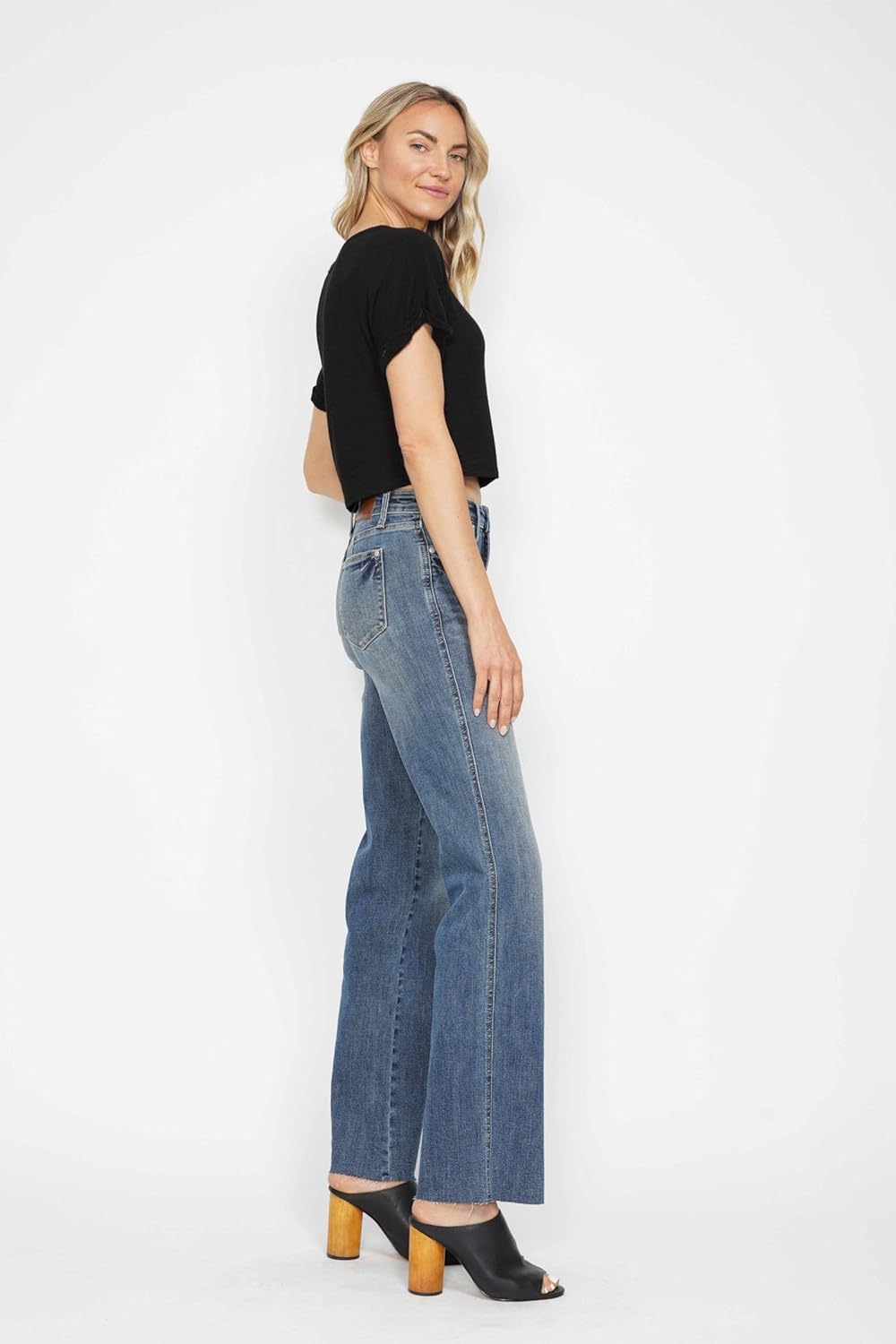 Judy Blue Mid-Rise Tummy Control Vintage Wash Straight Leg Jeans, Size 9, Style 88870 Blue - Image 2