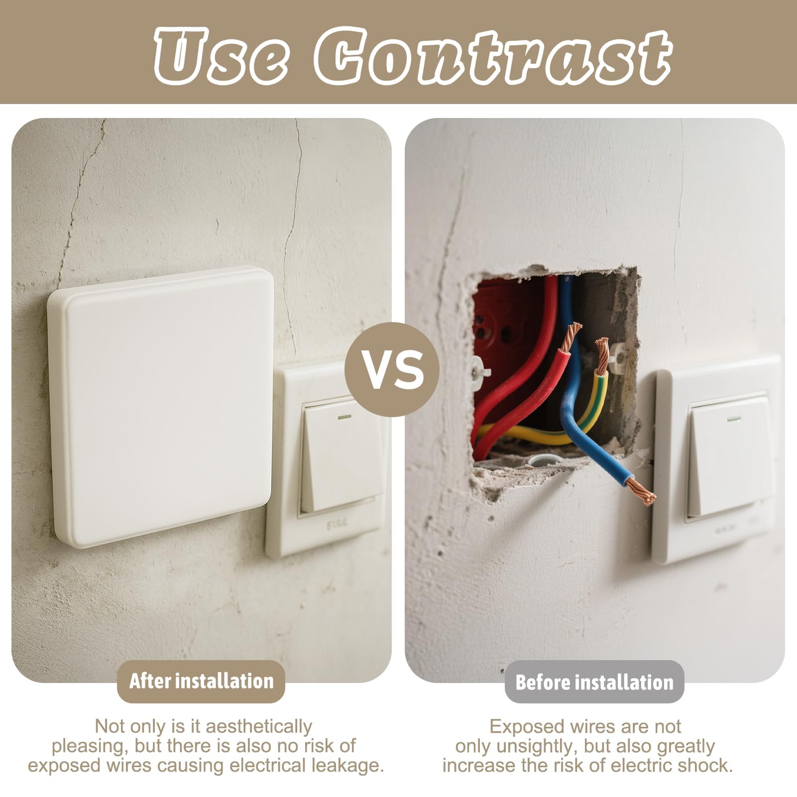 Placa De Pared Ciega Universal, Material Abs, Color Blanco | Envío Gratis