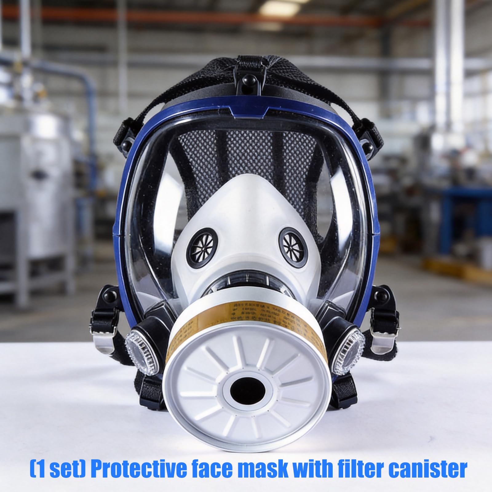 Masque de ponçage avec cartouche filtrante, demi-couvre-visage réutilisable, confort en silicone, de port réglable, nettoyage de projet, entretien général, demi-couvre-visage pour adultes, de