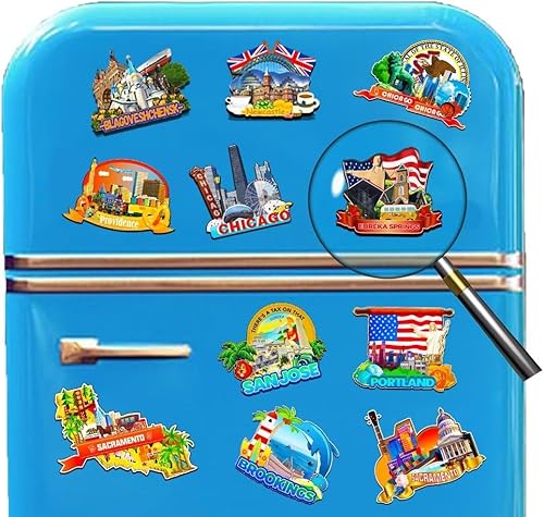 Miniatura 4 de Eureka Springs Arkansas USA - Imán de madera para nevera, monumentos 3D, recuerdos coleccionables de viaje, decoración hecha a mano -3568