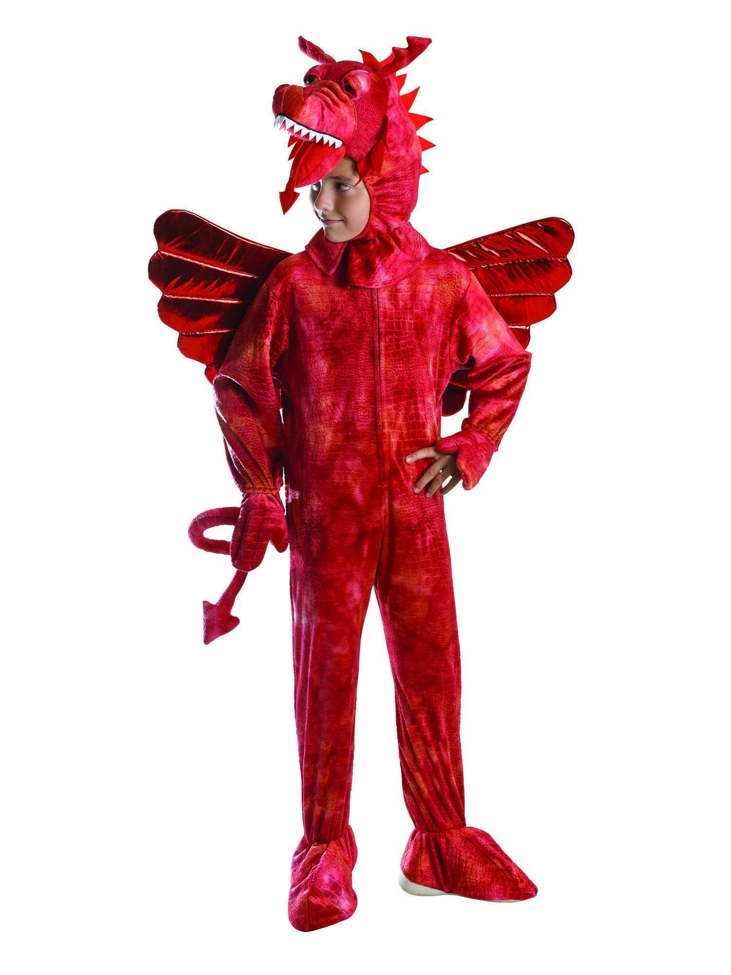 Boys Girls Red Dragon Medieval Book Day Halloween Welsh Wales St Davids Day Fancy Dress Costume Outfit (8-10 Years (140cms))