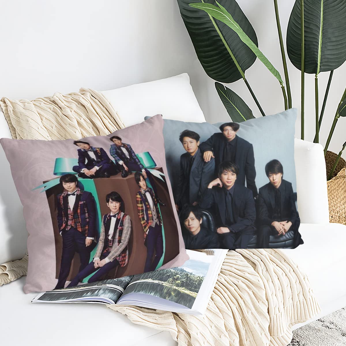 Amazon.co.jp: 嵐 あらし クッションカバー 2枚セット 抱き枕カバー