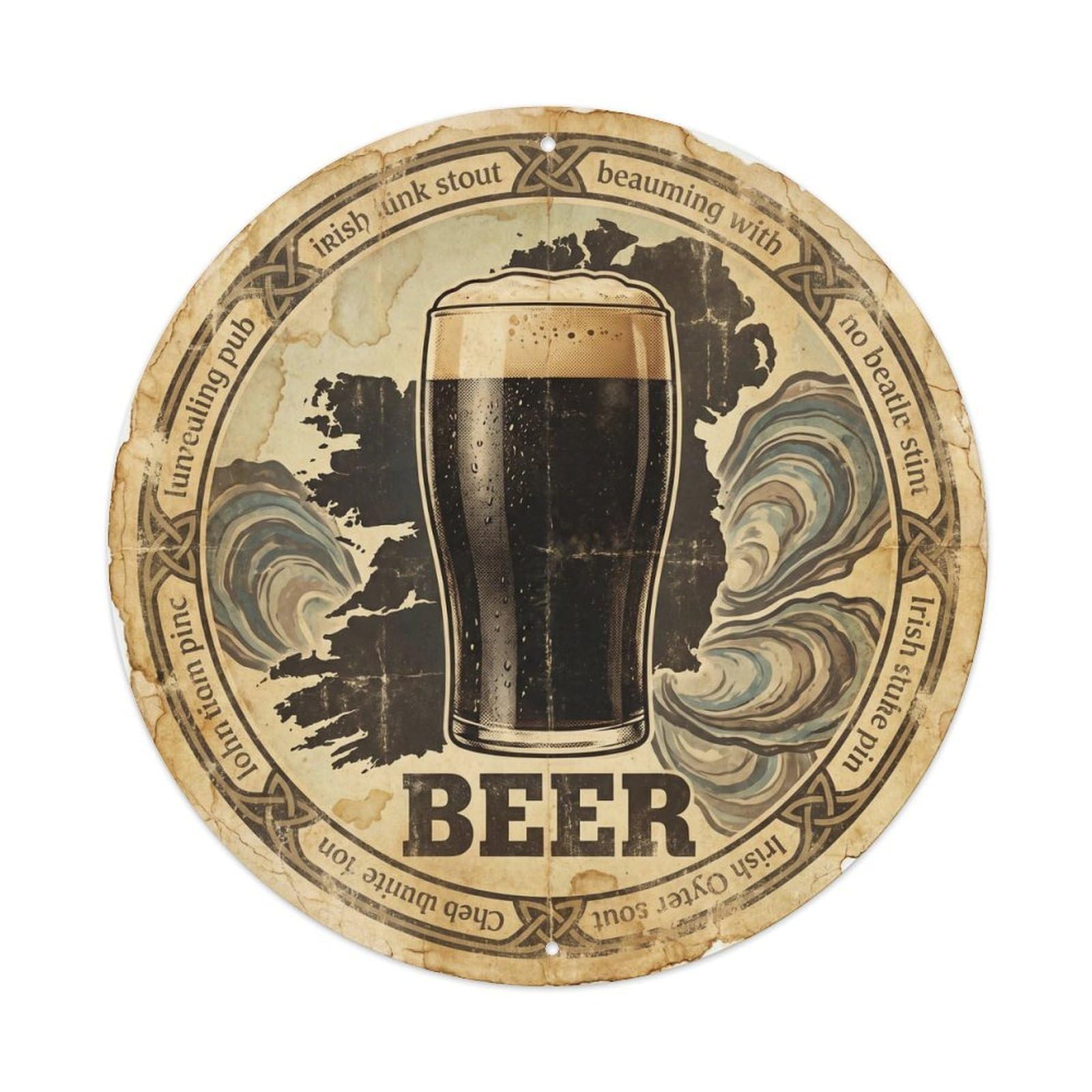Craft Beer Beverage Irish Culture Ale House Vintage Metal Tin Sign