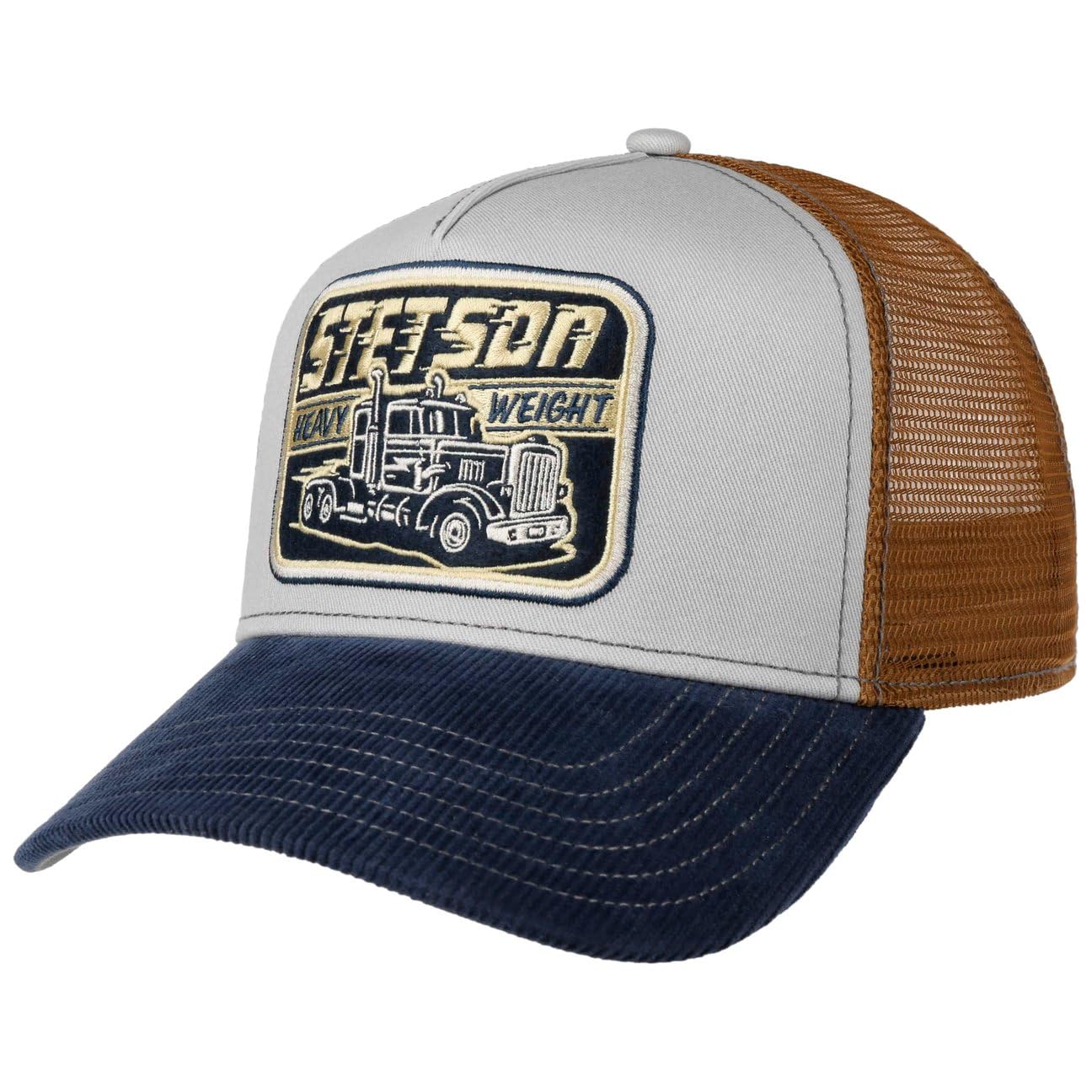 Stetson Heavy Weight Trucker Cap Snapback Mesh Patch Cotton Men Summer Winter Brown