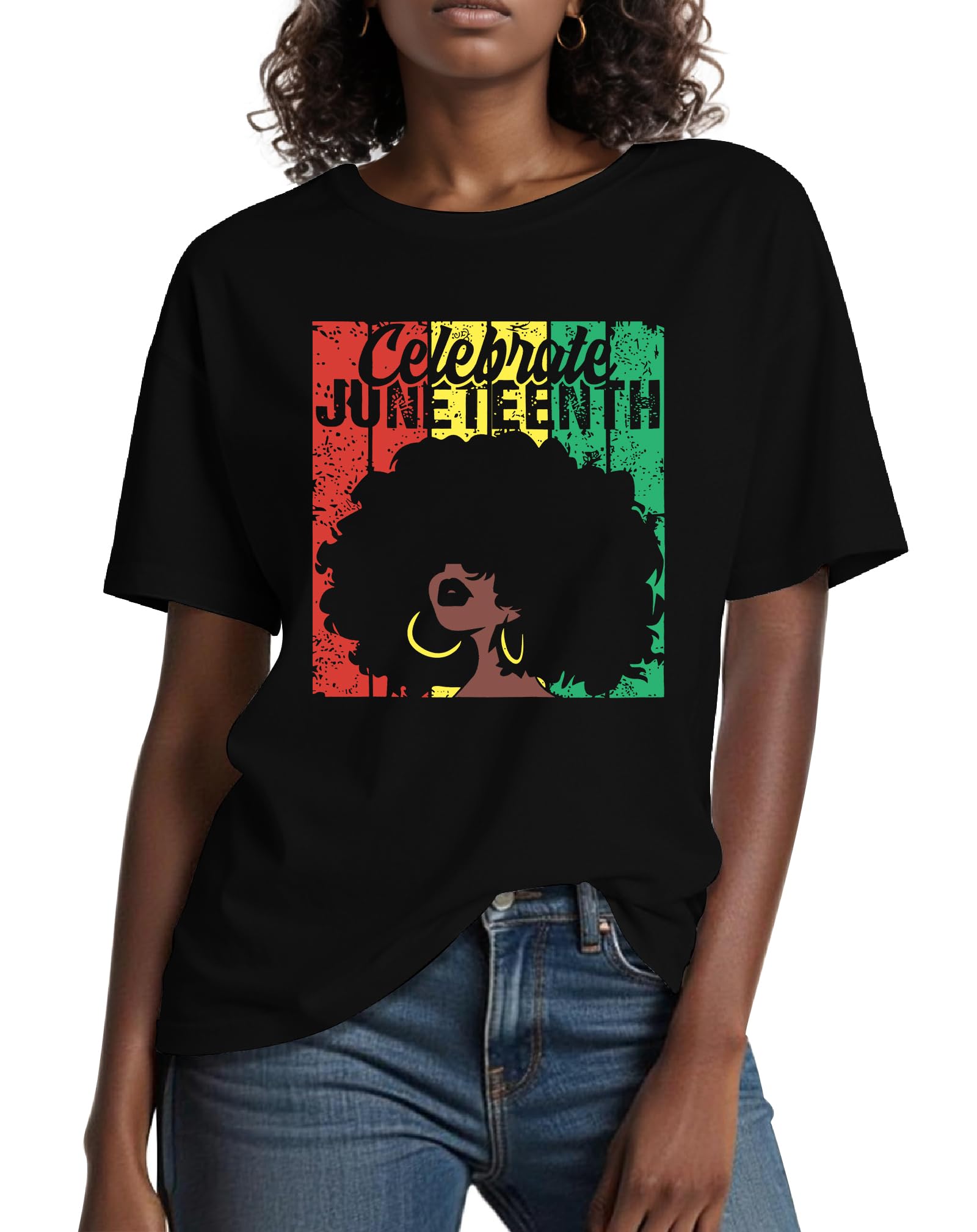 Juneteenth Shirts for Women 1865 June 19th Graphic Tshirt Celebrating Black Freedom Tee Tops