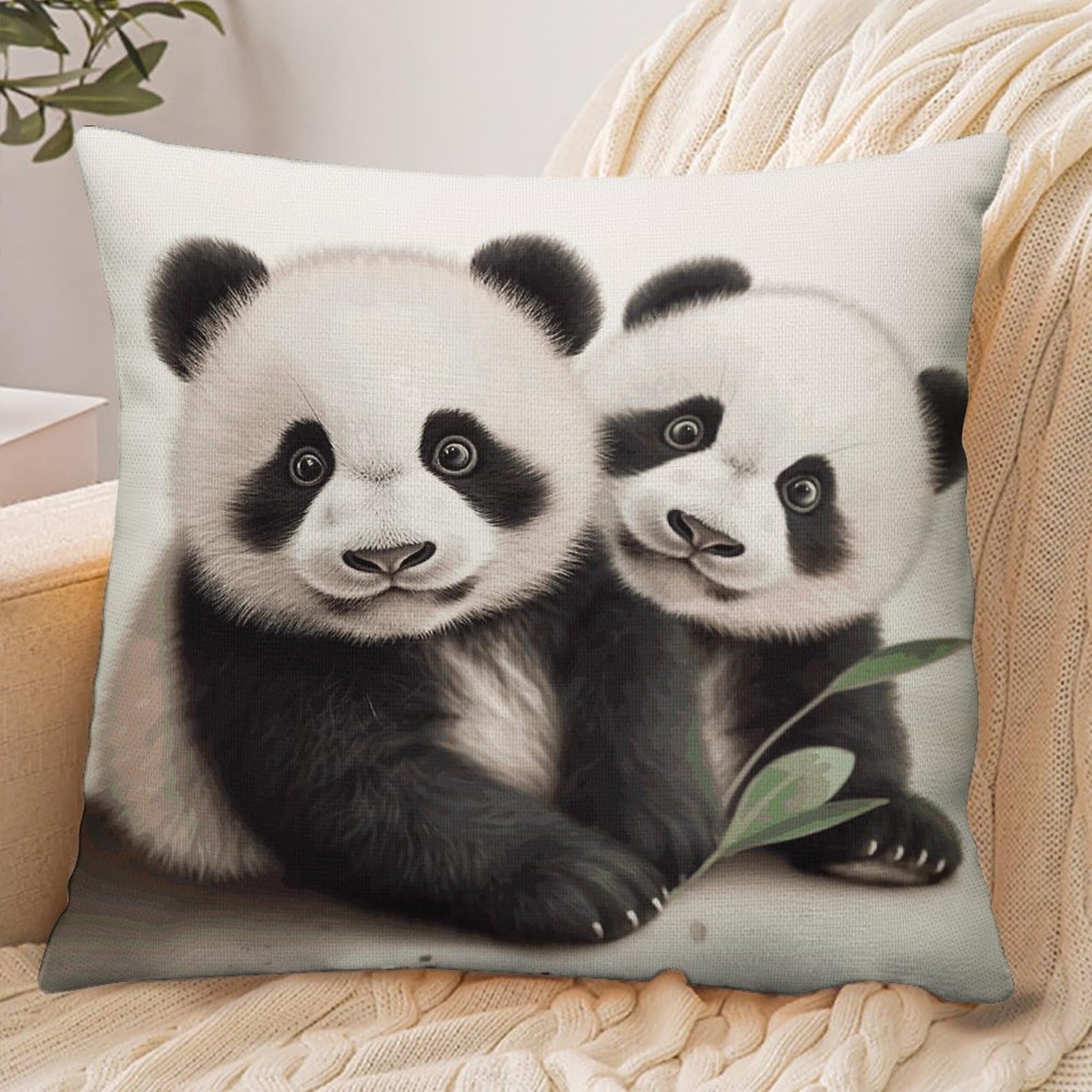Fekiloot Style Pandas Pillowcase Pillow Sham Pillow Case