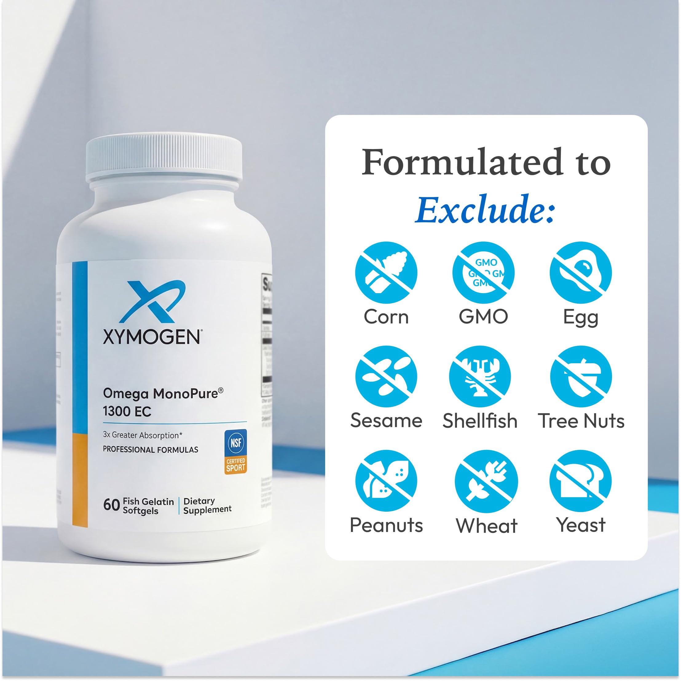 XYMOGEN Omega MonoPure 1300 EC, 60 Softgels — Amazon image 6