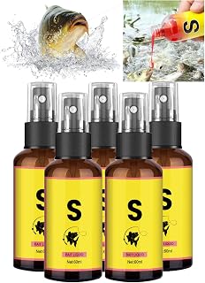 XIRUJNFD 2023 New Natural Bait Scent Fish Attractants for Baits, High Concentration Fish Bait Attractant Enhancer, Scent Fish Attractants for Baits, Fishing Accessories and Equipment (5Pcs)