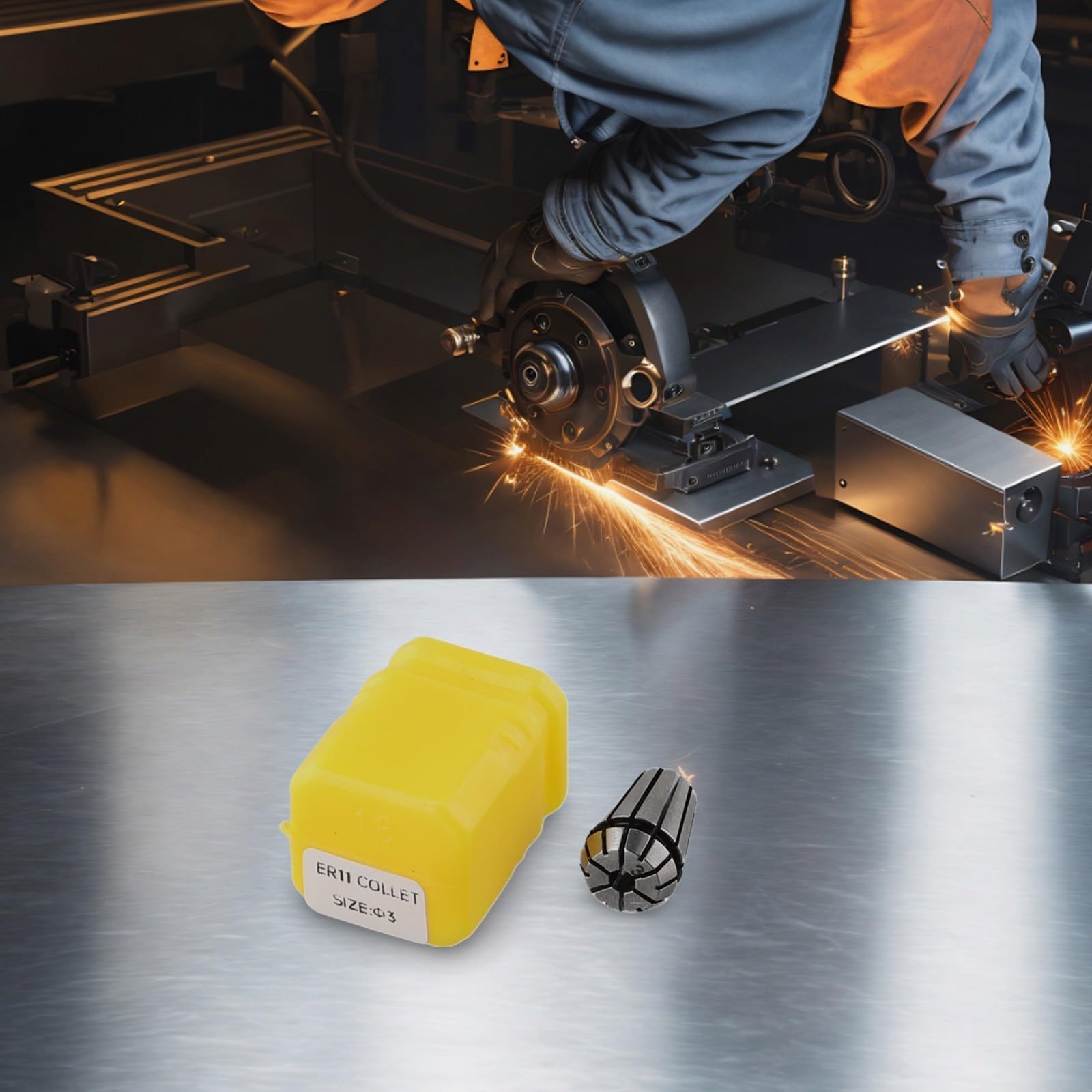 ER11 Molla Collet Kit Spring Steel 3mm do CNC Frezarki