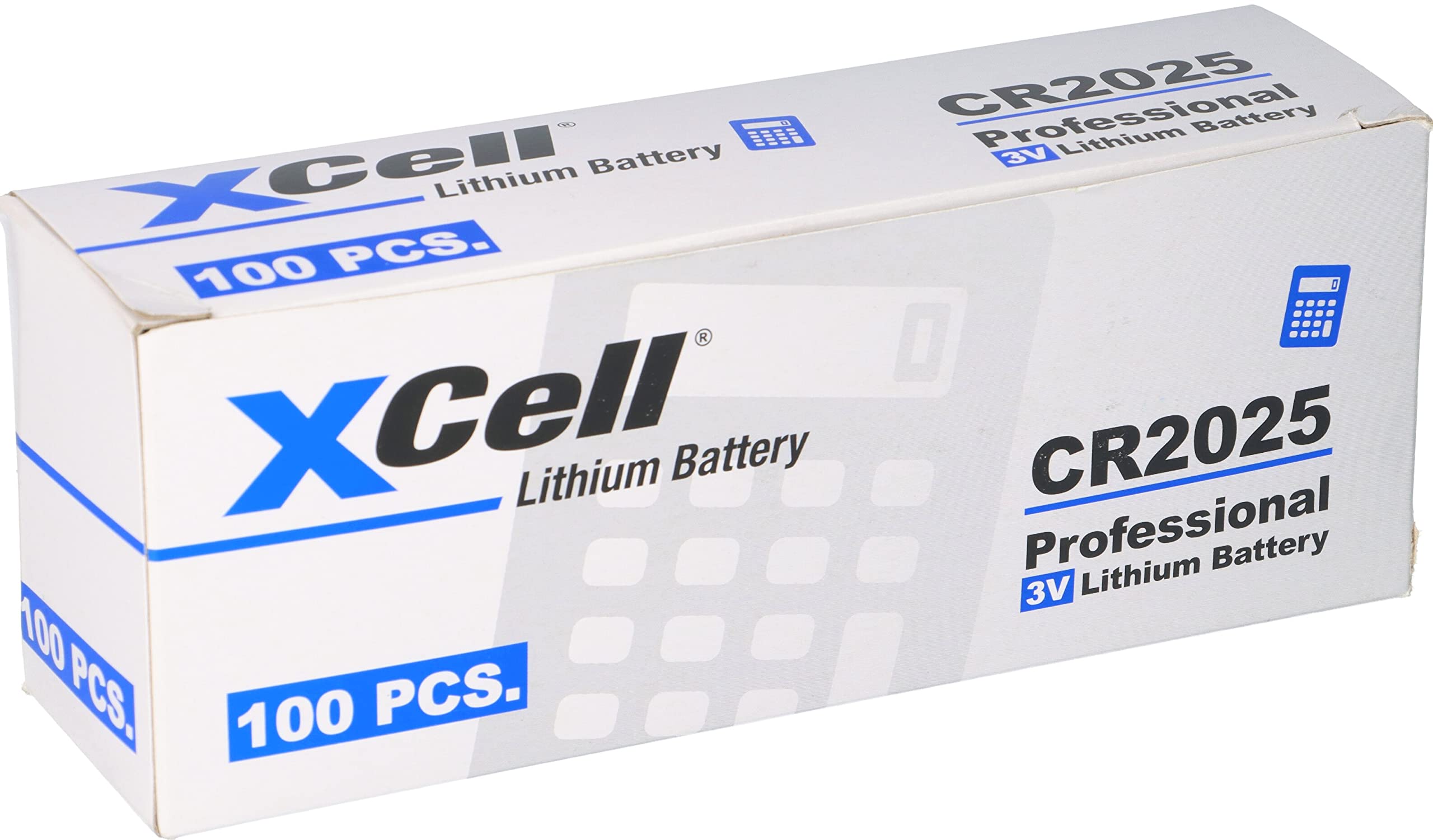 Lot de 100 piles bouton au lithium CR2025 3 V / 170 mAh (20 x 5) - Haute performance - Pour les applications professionnelles